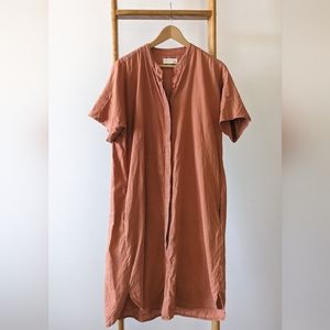 Light orange Linen Midi Dress size M